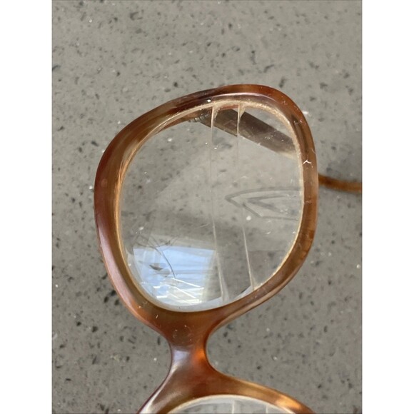 Bausch & Lomb B&L Eyeglasses Frames ONLY round oversized Italy 55-17-140 brown - Picture 15 of 15